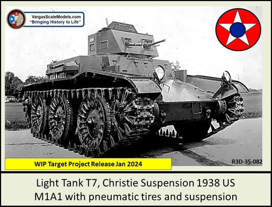 1/35 US M1-T7  Light Tank Christie Suspension