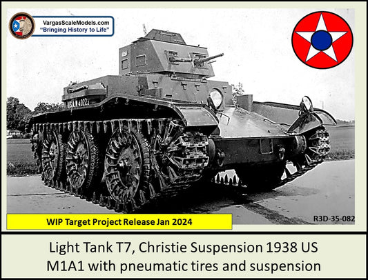 1/35 US M1-T7 Light Tank Christie Suspension