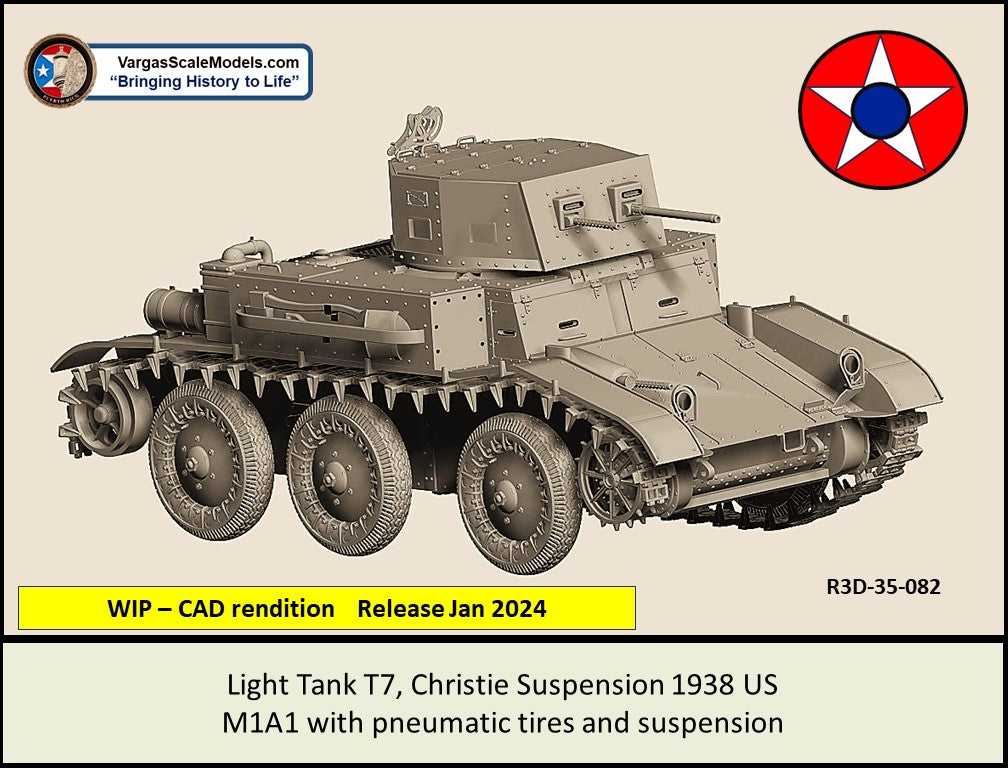 1/35 US M1-T7 Light Tank Christie Suspension
