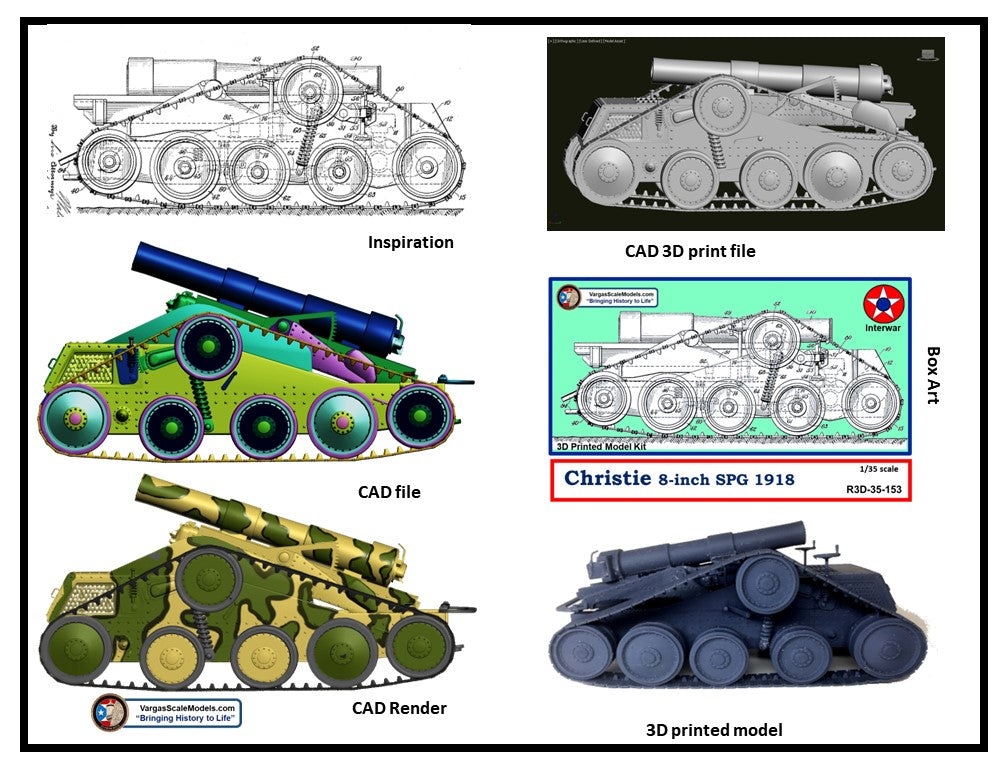 1/35 Christie 8-inch SPG ( 8-inch howitzer )
