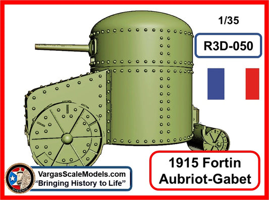1/35 WW1 French electric tank Fortin Aubriot Gabet 1915