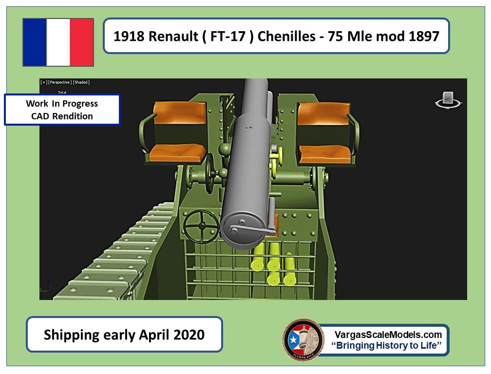 1/35 1918 Renault FT-17 Chenilles 75 Mle 1897