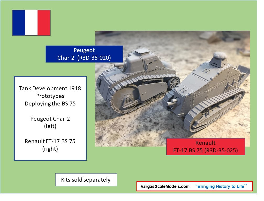 1/35 1918 Renault FT-17 Chenilles 75 Mle 1897