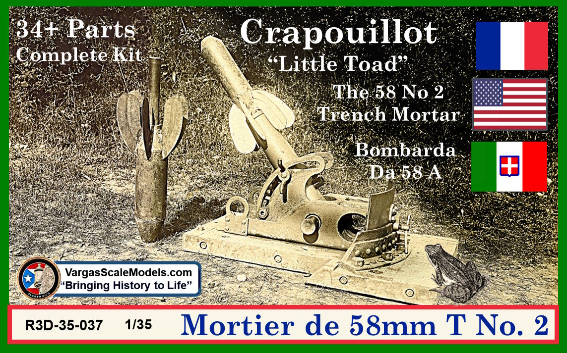 1/35 Crapouillot No. 2 58mm Spigot Trench Mortar