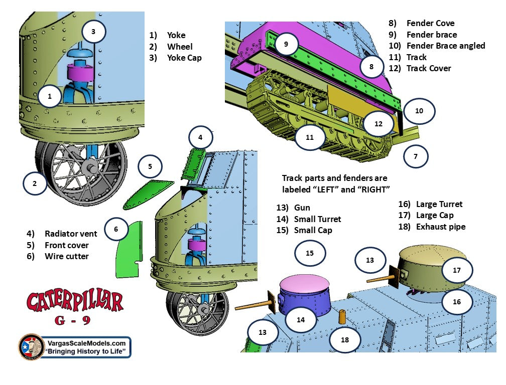 1/35 US  Holt-Caterpillar G-9 tractor tank 1916