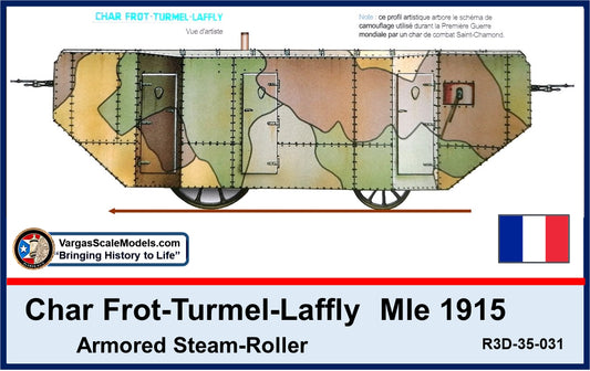 1/35 WW1 Frot-Turnel-Laffly French Armored Steam Roller Tank