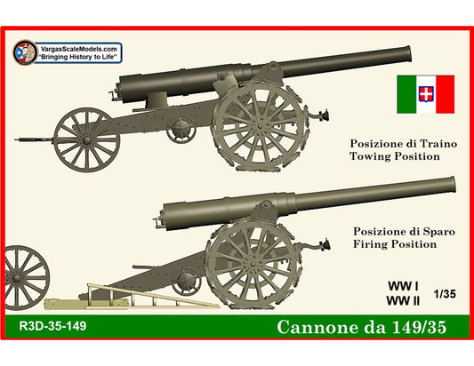 1/35 Cannone da 149/35 WW1-WW2 Italian Artillery