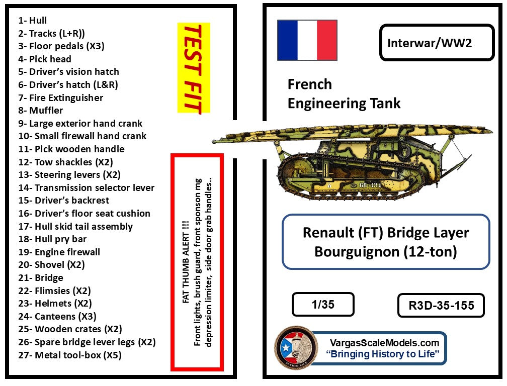 1/35 Renault FT-17 Light Bridge Carrier