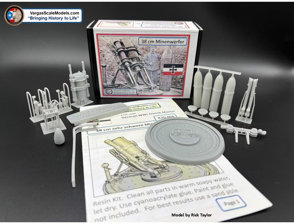 1/35 WW1  38cm sehr schwere Minenwerfer German heavy Trench Mortar