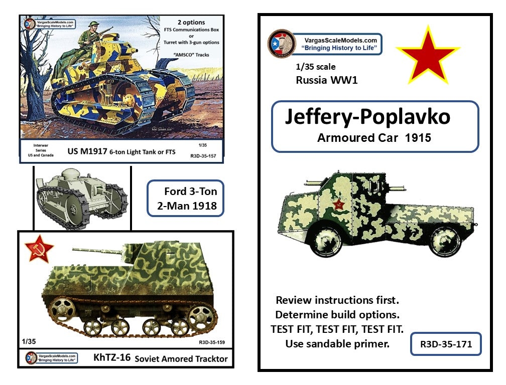 1/35 Jeffery-Poplavko Russian Armored Car 1915