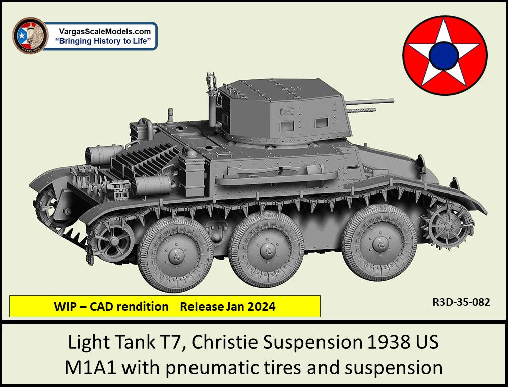 1/35 US M1-T7  Light Tank Christie Suspension