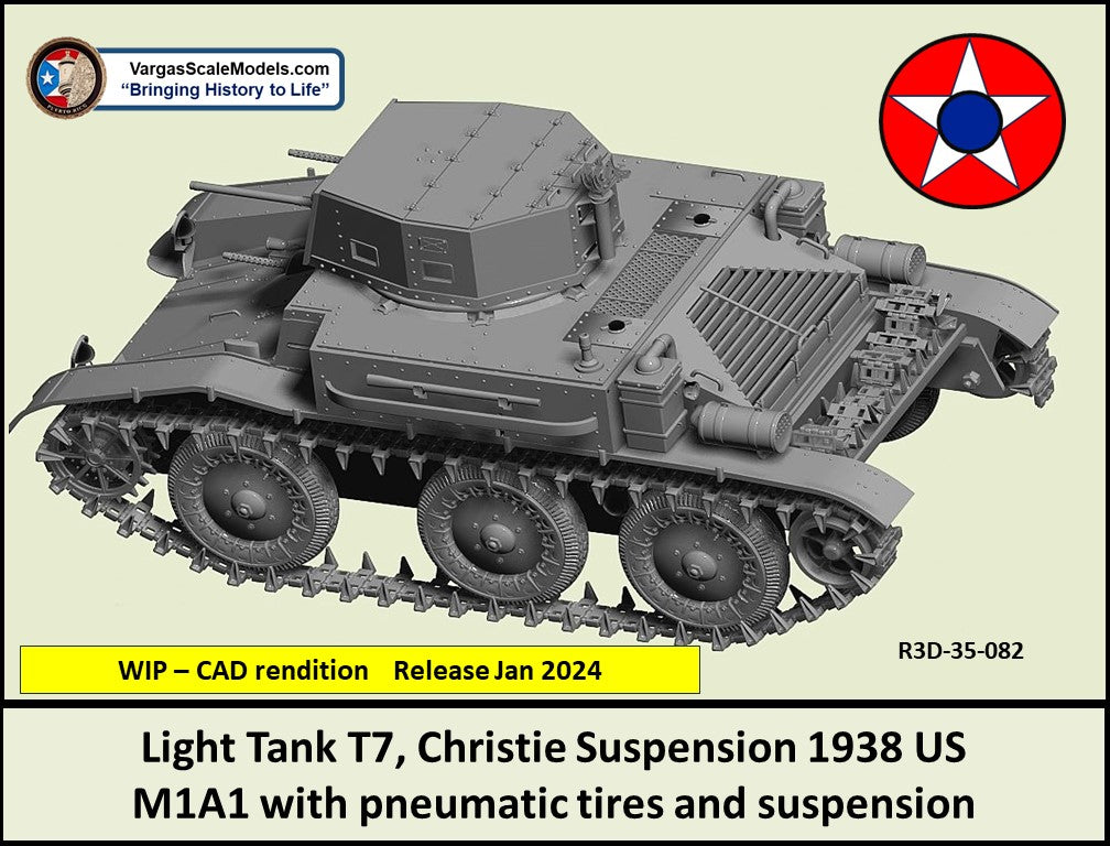 1/35 US M1-T7  Light Tank Christie Suspension