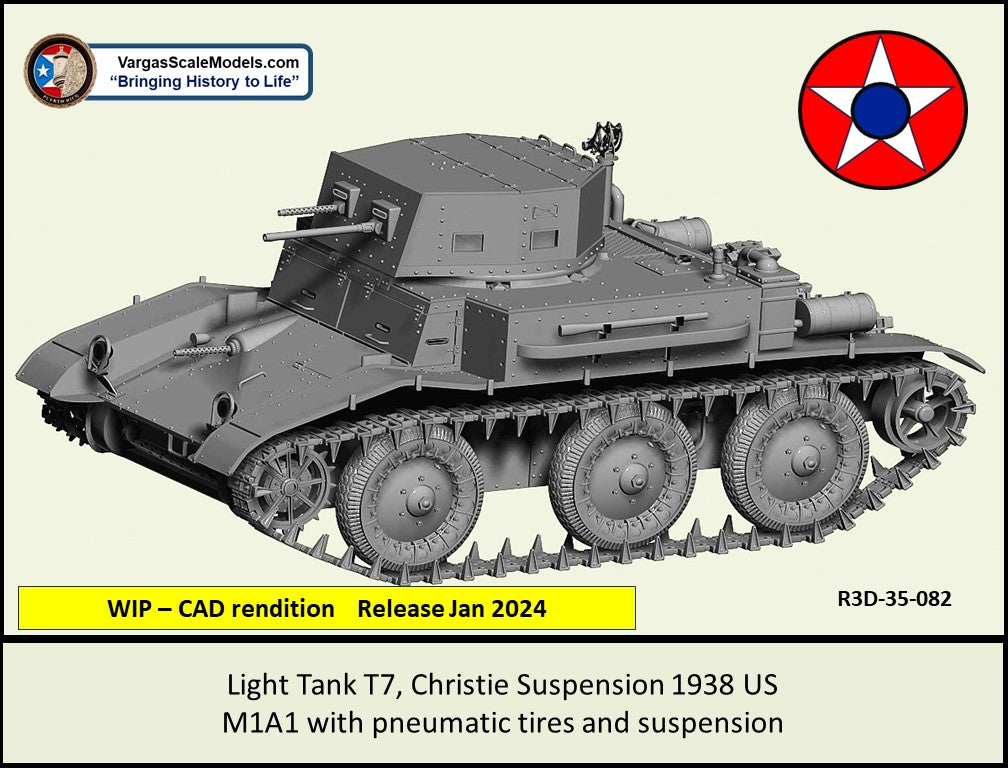 1/35 US M1-T7  Light Tank Christie Suspension