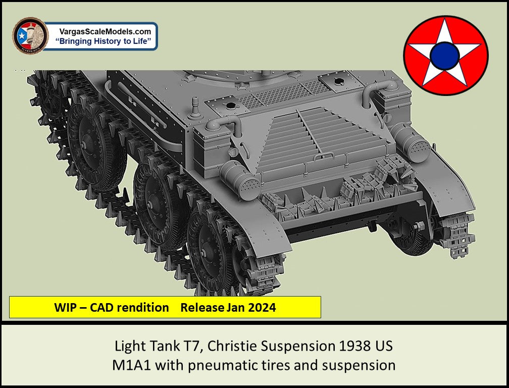 1/35 US M1-T7  Light Tank Christie Suspension