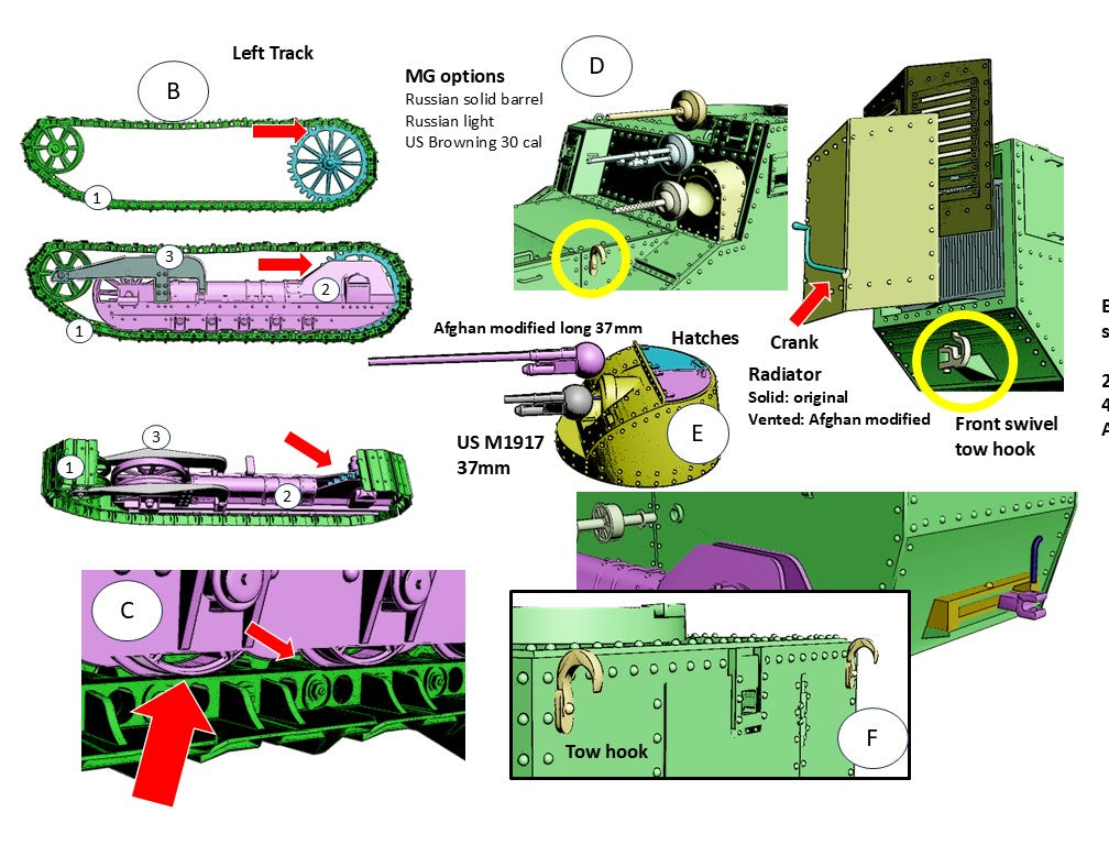 1/35 Disston Tractor Tank US/Afghan/China Interwar