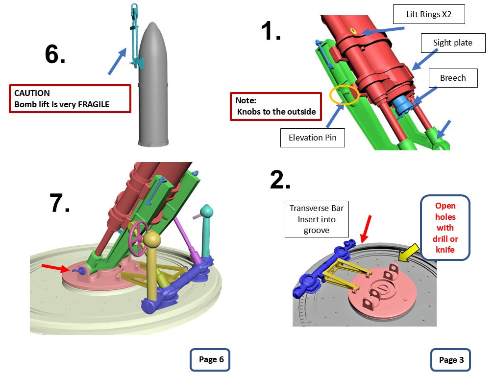 1/35 WW1  38cm sehr schwere Minenwerfer German heavy Trench Mortar