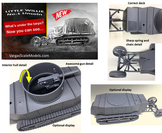 1/35 Little Willie Tritton/Lincoln No 1 Tank Bullock Tracks