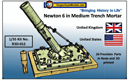 1/35 WW1 British 6 inch Newton Trench Mortar