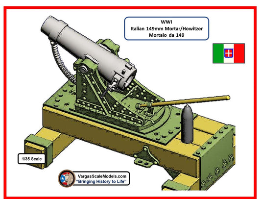 1/35 WW1 Italian 149mm Mortar (Mortaio da 149)