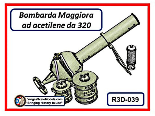 1/35 Italian 320mm Acetylene Mortar WW1
