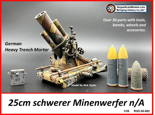 1/35 WW1 German 25cm Trench Mortar