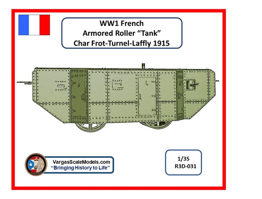 1/35 WW1 Frot-Turnel-Laffly French Armored Steam Roller Tank