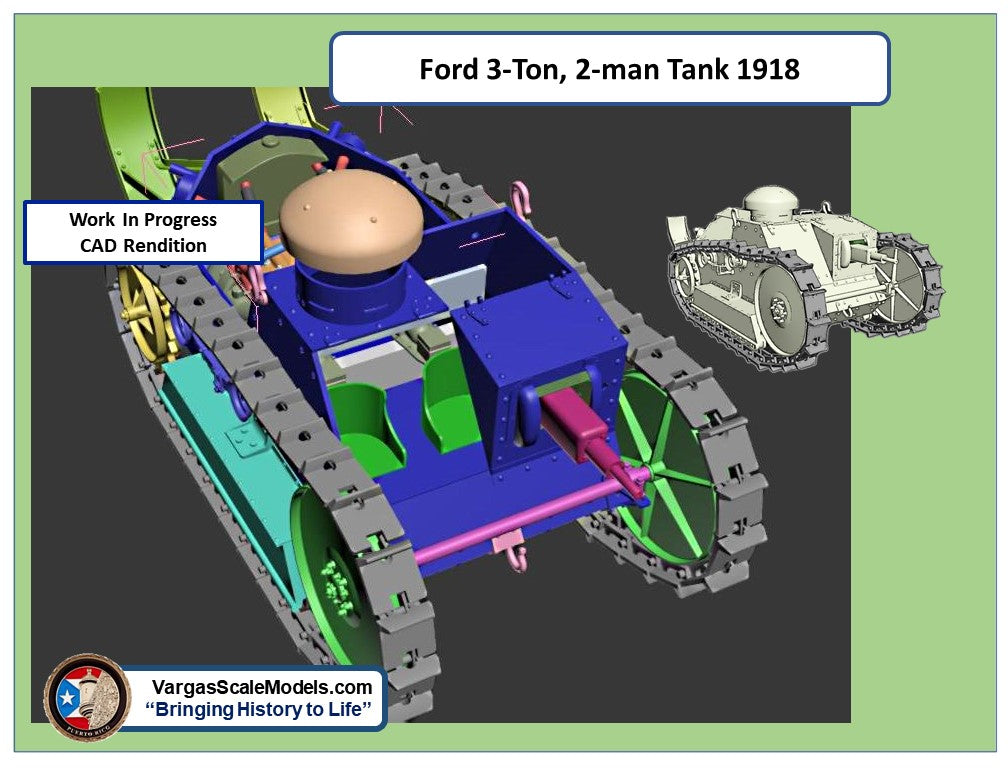 1/35 Ford M1918 3-ton, 2 man tank WW1